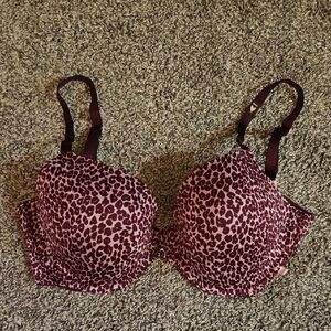 Victorias Secret 36DDD Leopard Print Lined Demi Bra